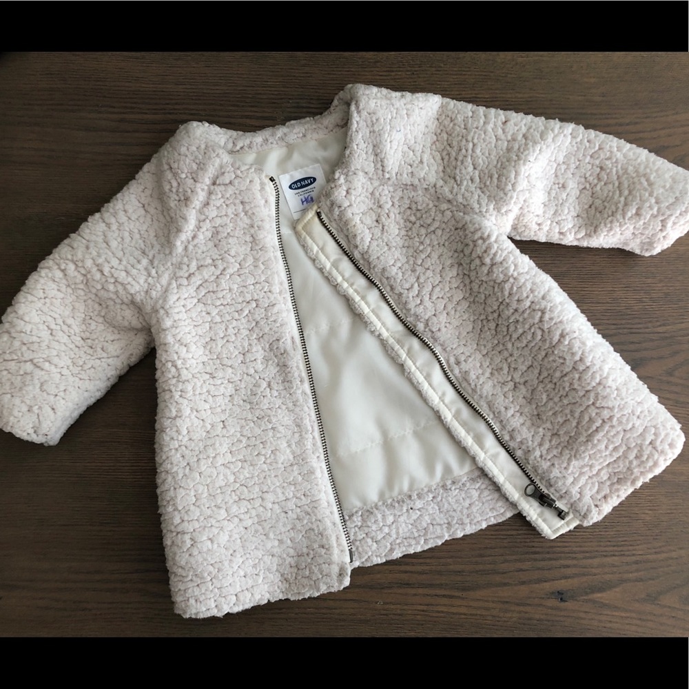 Sherpa toddler swing coat